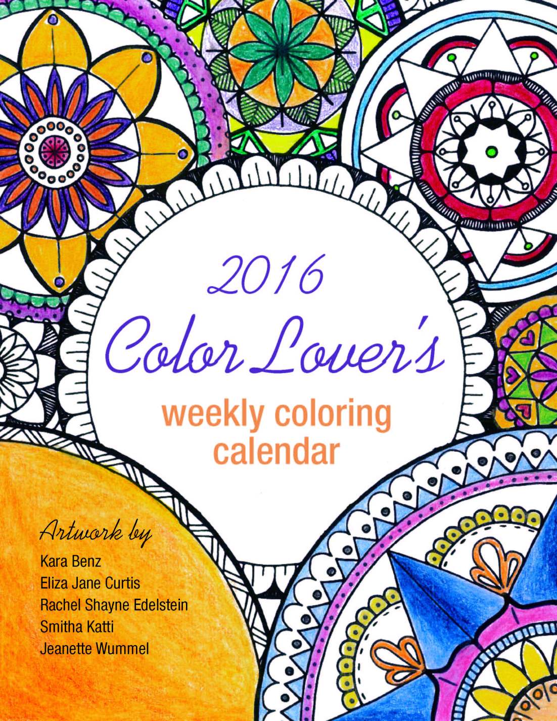 2016 Color Lover's Weekly Calendar