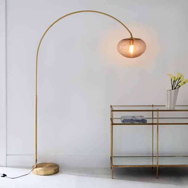 overarching ripple floor lamp